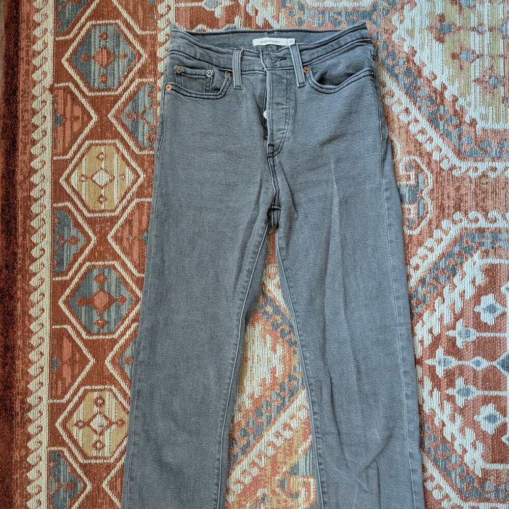 Levi's wedgie straight black jeans